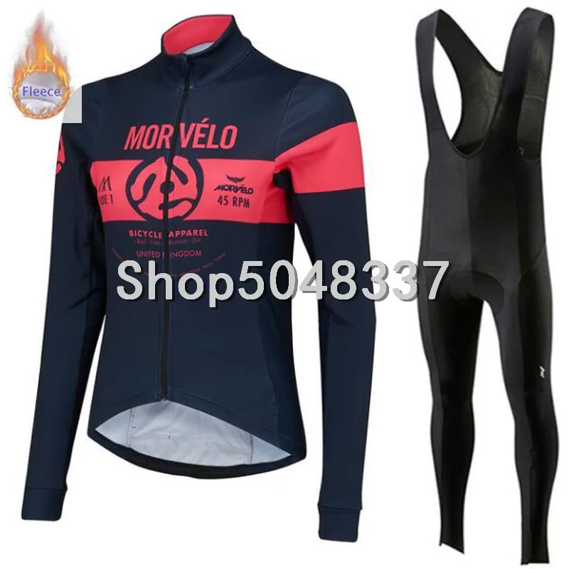 Новинка, мужские термобелье morvelo, флисовая зимняя одежда для велоспорта, Джерси, комбинезон, колготки, комплекты, спортивные велосипедные комплекты, одежда для велоспорта