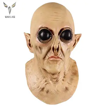 

Waylike Halloween UFO Alien Latex Mask Creepy Geezer Mask For Halloween Easter Costume Party Mask
