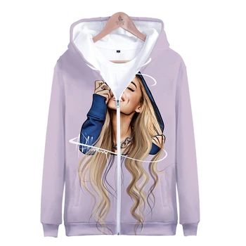 

Ariana Grande 3D Zipper Sweatshirt Casual Hoodies New Fashion Cool Highstreet Autumn And Winter Clothes Sweatshirt