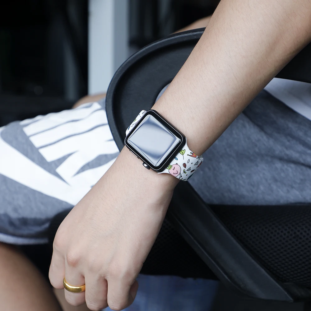 Ремешок для apple watch band correa 4 3 44 мм 40 мм для i watch band 42 мм 38 мм спортивный силиконовый браслет ремень reloj аксессуары
