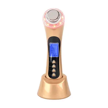 

5 in 1 Skin Renewal System Skin Beauty Care Tool Ultrasonic High Frequency Ion Led Photon Personal Handheld Facial Massager