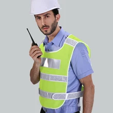 Светоотражающий жилет для бега высокая видимость безопасности шестерни открытый предохранительный бак верхняя конструкция предупреждение для водителя внешняя одежда