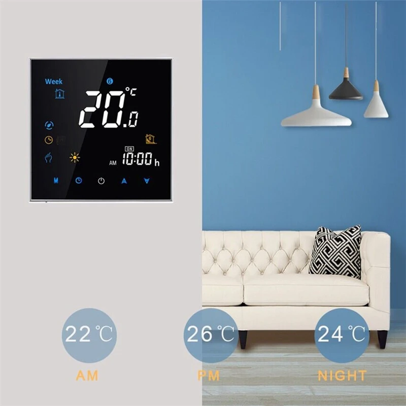 Electric Floor Heating Room Press Screen Thermostat Warm Floor Heating System Thermoregulator 220V Temperature Controller