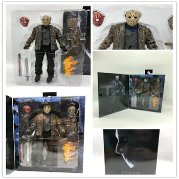 

2019 New Type Original NECA Freddy vs Jason FVJ Ultimate Jason Voorhees Action Figure Toy Collection Horror Halloween Gift