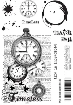 

clock Transparent Clear Silicone Stamps for DIY Scrapbooking/Card Making/Kids Christmas Fun Decoration Supplies A2607