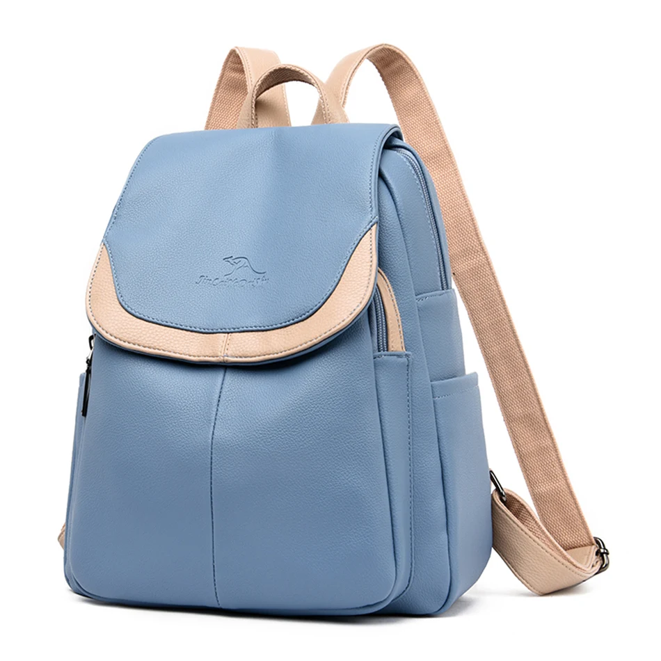 Mochila Feminina, мягкий кожаный рюкзак, женский рюкзак, качественный рюкзак, школьные сумки для девочек-подростков, Sac A Dos Femme