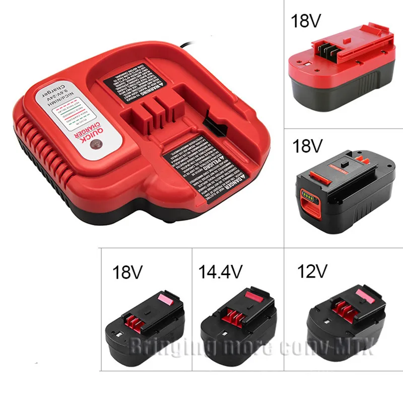 18V Battery & Charger 4.0Ah HPB18 for Black and Decker 18V 244760-00 A1718  FS18FL FSB18 Firestorm + 90571729-01 Multi-Volt Output Battery Charger for