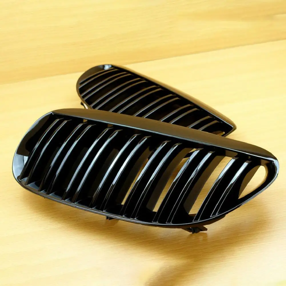 1 Pair Grille Double-slat ġ  ABS Front Center Mesh 51137008915/51137077931/51137008916 for BMW E63 03-10
