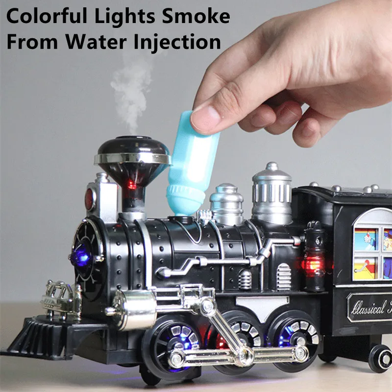 Rc Car Radio Controlled Train With Smoke Simulation Model Electric Train  Toys Whistle Roar Remote Control Distance 100m - AliExpress