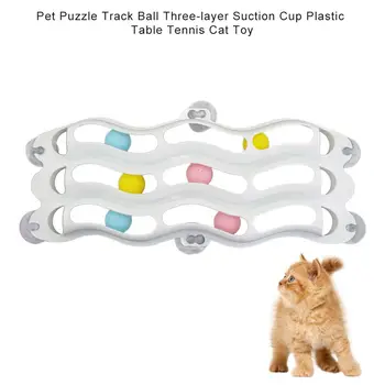 

Pets Puzzle Trackball Interactive Three-layer Track Ball Toy Window Suction Cup Track Puzzle Games Ball Training Amusement Toy