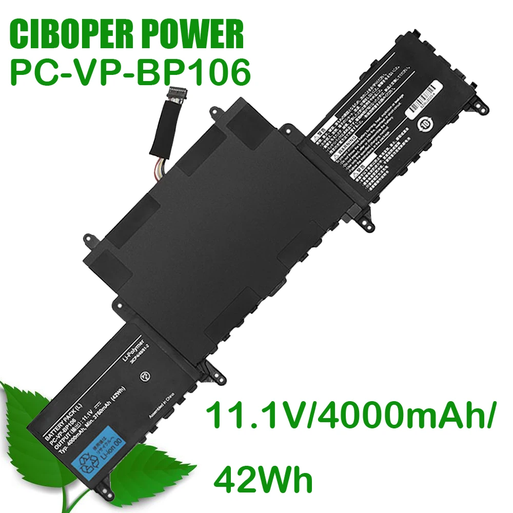 

CP Li-polymer Laptop Battery PC-VP-BP106 11.1V 4000mAh 42Wh For LAVIE HZ750 HZ650CA Laptop 6Cells Quick Delivery