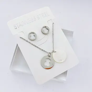 

Stainless steel jewelry natural shell bear necklace for women gold animal necklace wedding jewelry gift accessories wholesale