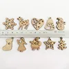 50pcs Natural Wood Christmas Ornaments Pendant Hanging Gifts Elk Deer Snowflake Xmas Tree New Year Party Decorations for Home ► Photo 3/6