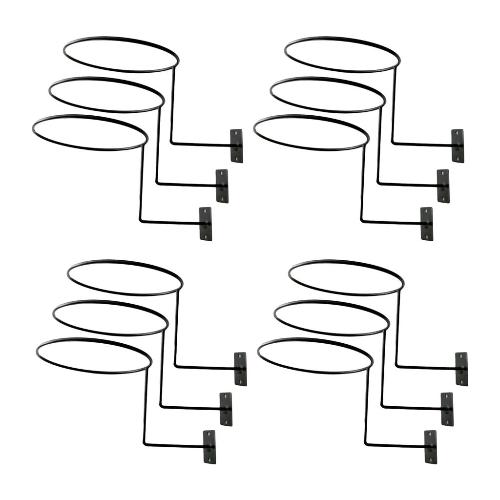 12 Pcs Wall Mount Metal Holder Rack Hanger Hook For Fisherman Hat Scarf