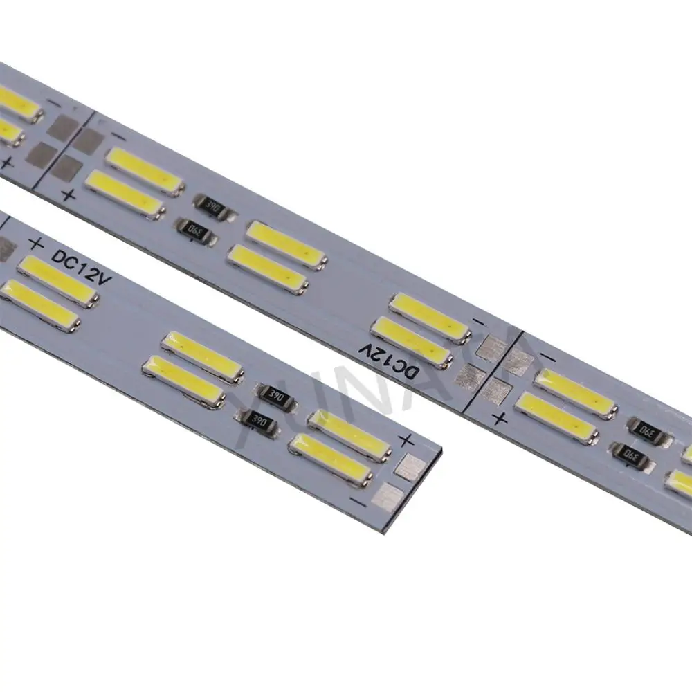 

DC 12V Double Row Led Bar Light 25cm 50cm SMD8520 LED Hard Strip Light 120 LEDs/M Cold White LED Aluminium Rigid Strip