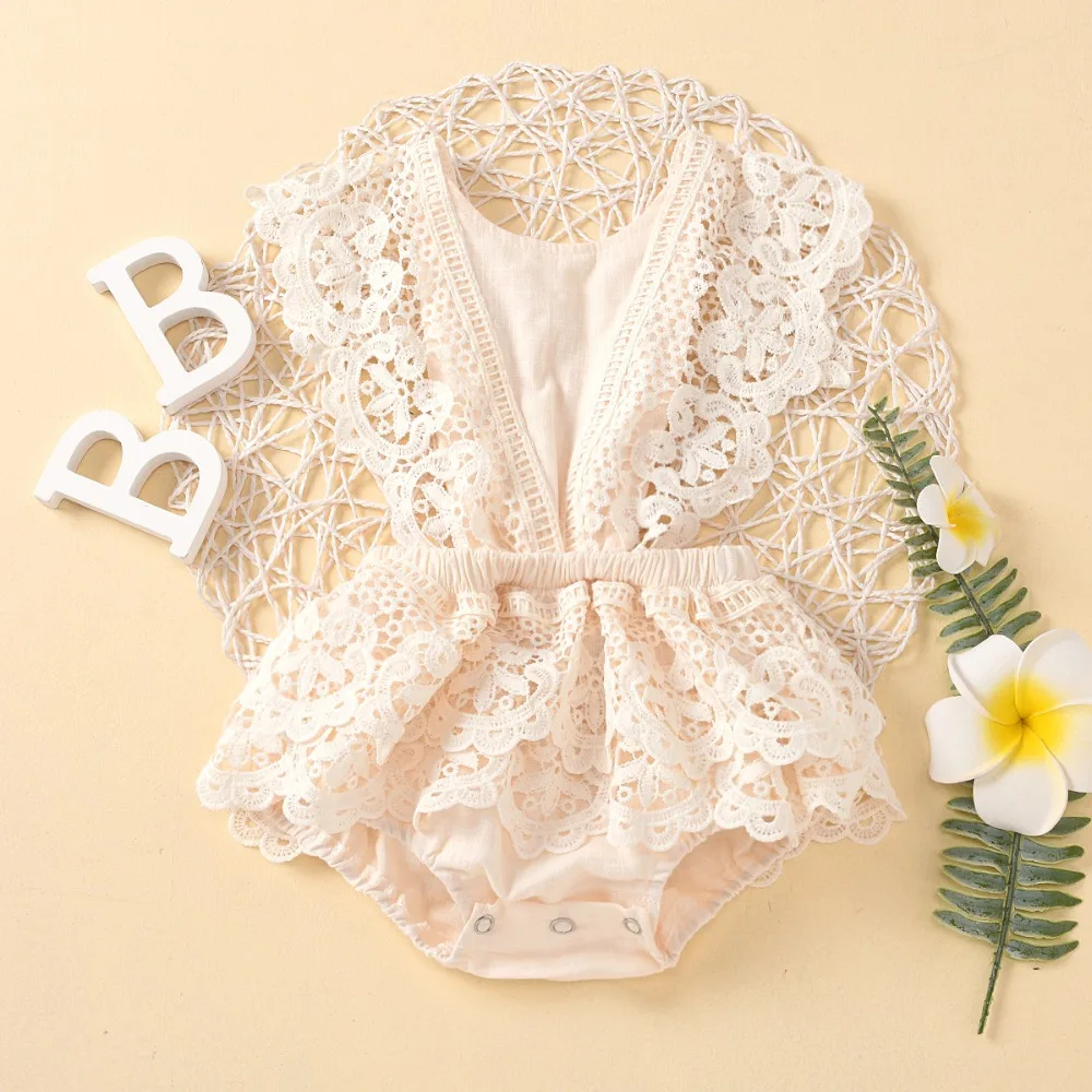 Cotton baby suit New Infant Baby Girl Summer Lace Romper Jumpsuit Bodysuit Playsuit One-Pieces Clothes best baby bodysuits