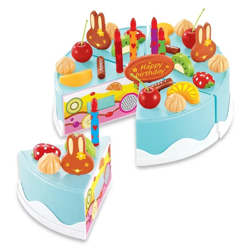 Kitchen-Toys Cutting Cake-Food Pretend-Play Educational Kids Children Fruit Plastic Baby
