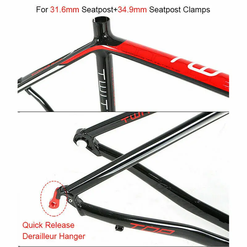 Cheap TWITTER Road Bike Frame 700C 46cm 48cm 50cm 52cm Aluminum Alloy Frameset Straight Tube Carbon Fiber Rigid Fork 130mm Ultralight 1 Cheap TWITTER Road Bike Frame 700C 46cm 48cm 50cm 52cm Aluminum Alloy Frameset Straight Tube Carbon Fiber Rigid Fork 130mm Ultralight 1