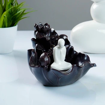 

Incense on a stand "Sage on a Lotus", sandalwood scent, 13 × 14 × 16 cm