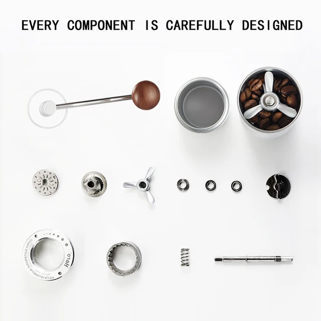 Kézi Kávécsiszoló Kávécsiszológép Burr Mill Grinder Mini Bab Őrlés Hordozható Konyhai Őrlőkészülékek - Image 4