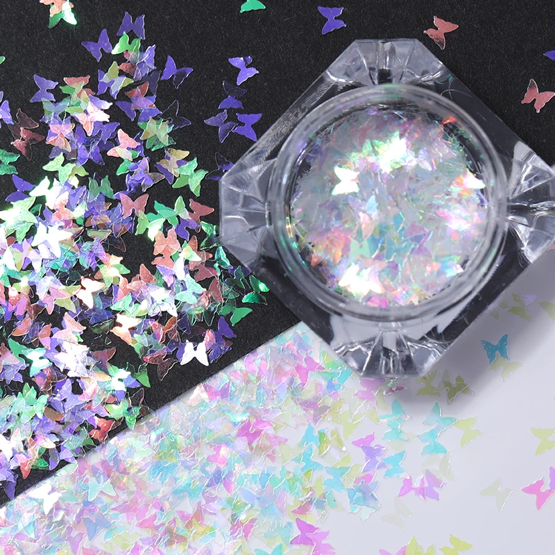 

2g/box Holographic Nail Glitter Mix Star Round Heart Flakes Mermaid Mirror Irregular Paillette DIY Sequins Nail Art Decoration