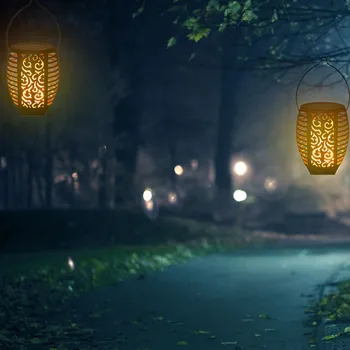 

LED Solar Flame Lamps Insert Landscape Lawn Lights Home Garden Holiday Wall Hanging Courtyard Party Outdoor Decorative Lights