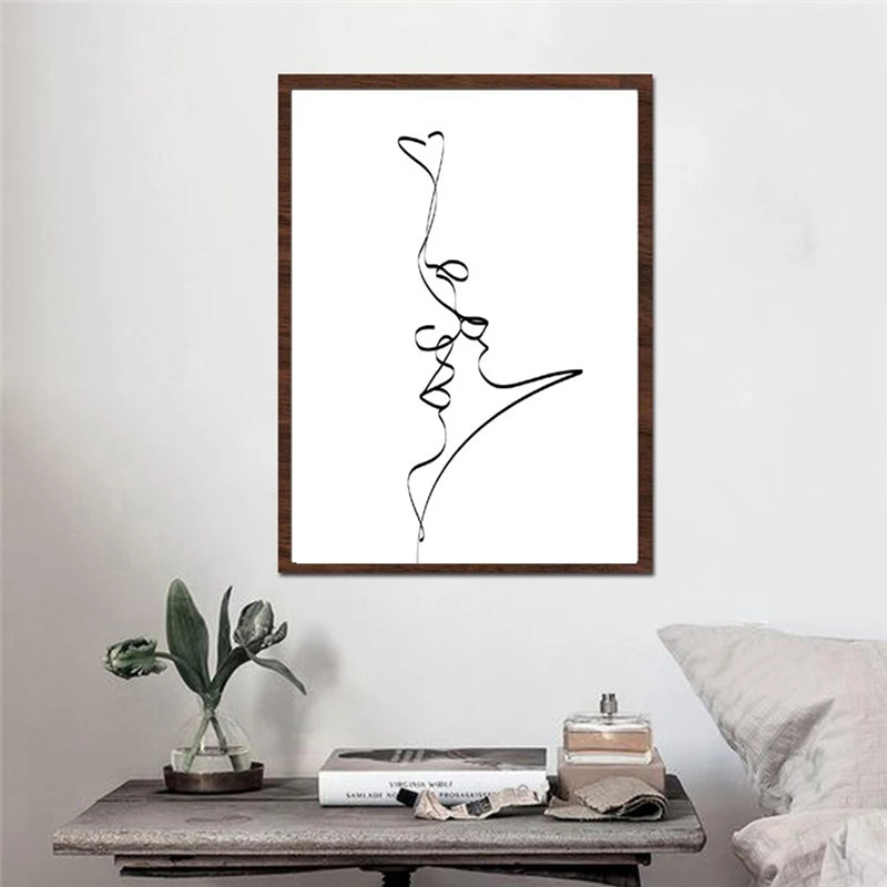 Abstract-Couple-Kiss-Single-Line-Drawing-Print-Love-Black-White-Poster-Romantic-Gifts-Bedroom-Wall-Art (1)