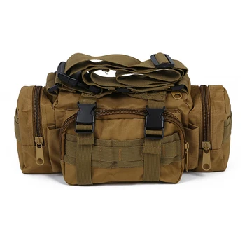 

Camping Hiking BikeTrekking Sport Military Army Bum Travel Waist Bag - Mud-colored