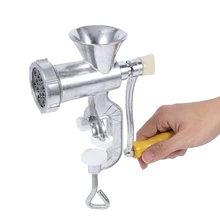 Wielofunkcyjna ręczna maszynka do mięsa obsługiwany robot kuchenny kiełbasa wołowa maszyna do cięcia mięsa Mincer krajalnica do mięsa ze stopu aluminium