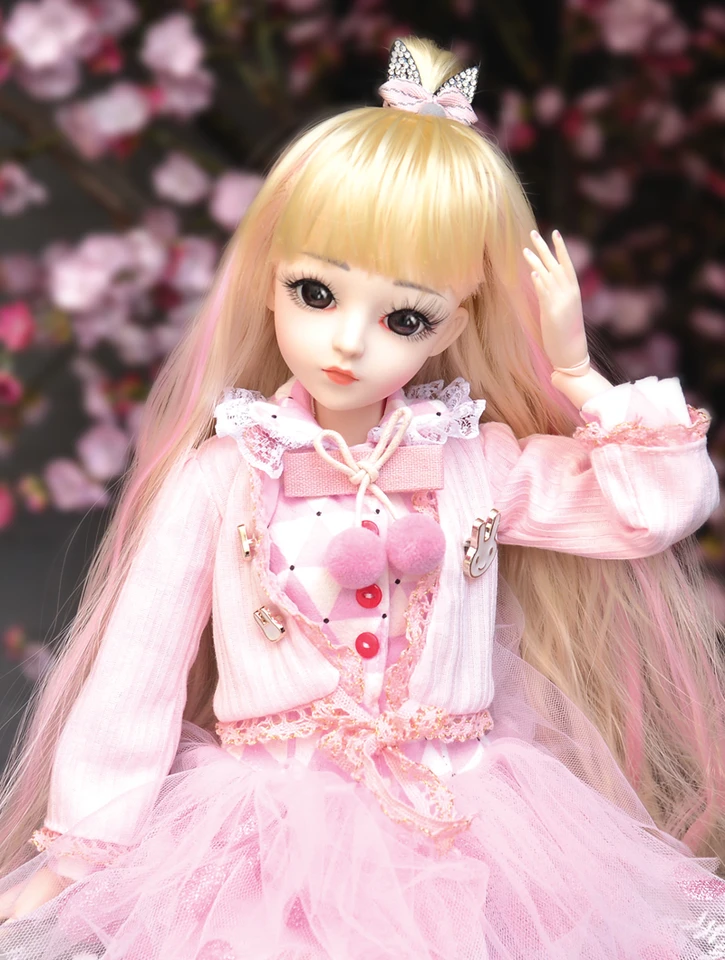 doll makeup and dress