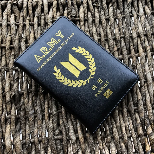 Korea Passport Cover travel Accessories black
