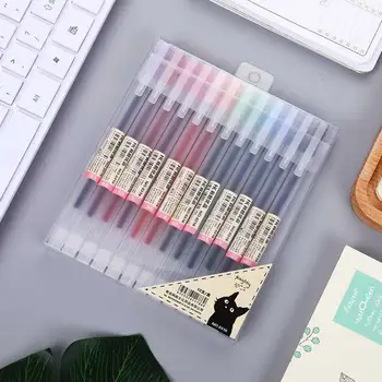 

12 Colors/set Multi Color Ink Pen for School Office Student Drawing Painting Colored Writing Cute Japanese Kawaii Stationery