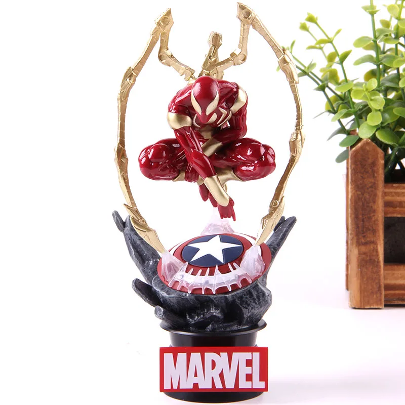 Оригинальные Мстители Marvel Человек-паук 014 танос 015 Железный Человек-паук фигурка Коллекционная модель игрушки