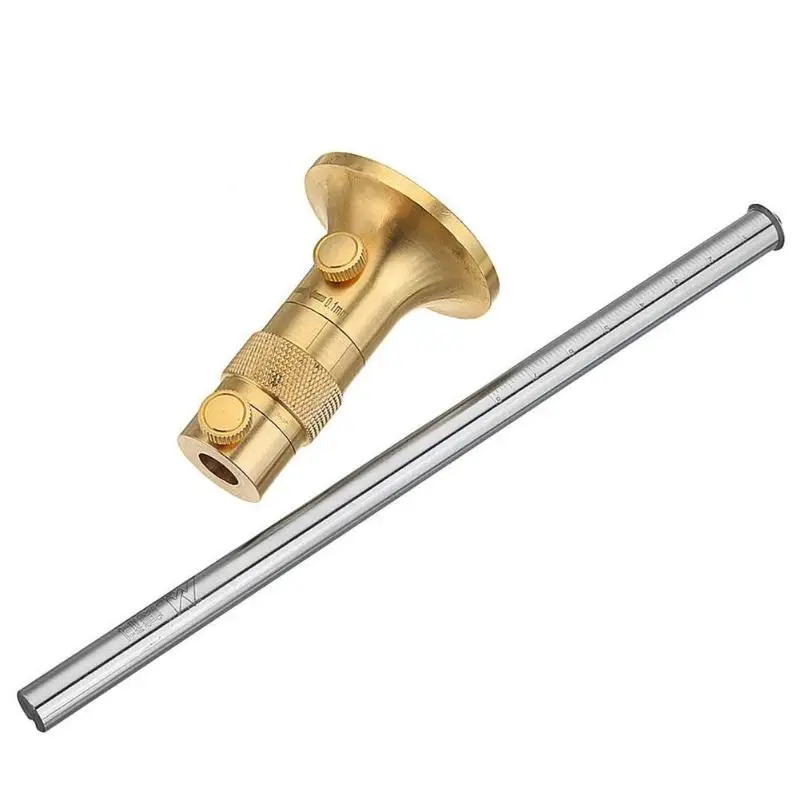 

Metal Woodworking Scriber Ruler Scale Marking Gauge Wood Carpenter Marking Tool Fine Turning Rotating 0.1mm at a Time