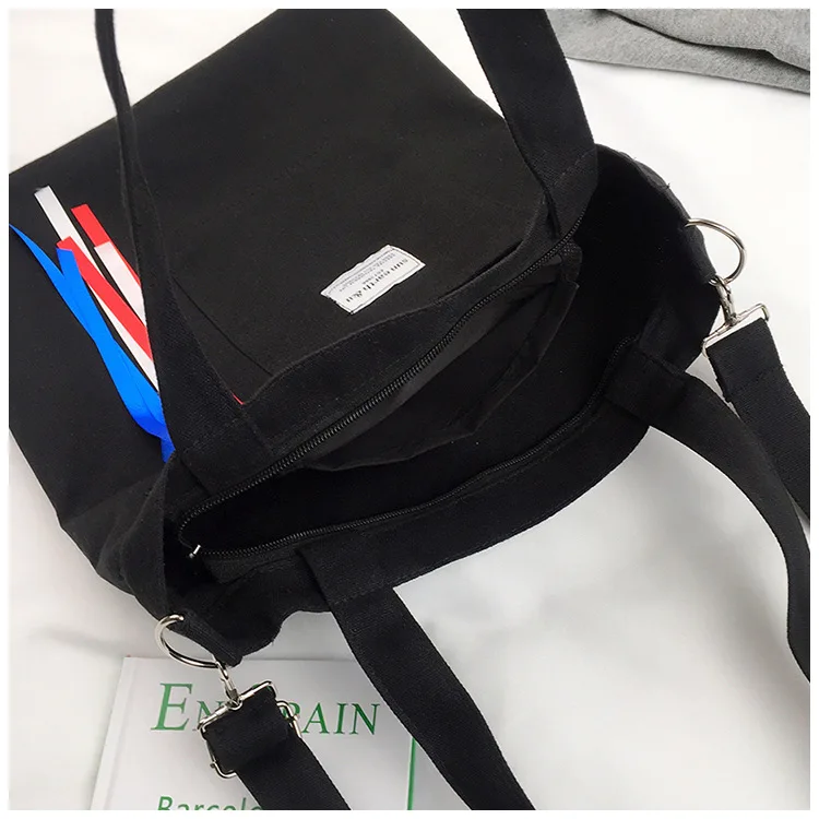 Micro for New Style Korean-style Canvas Messenger Bag Women's Deconstructable Strap Harajuku-Style Student Literature And Art Ve