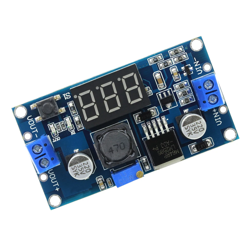 Светодиодный Вольтметр LM2596 LM2596S Регулируемый понижающий Модуль питания с