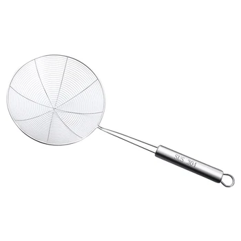 

Portable Restaurant Stainless Steel Oil Skimming Frying Food Durable Easy Clean Kitchen Strainer Colander Multifunctional Noodle