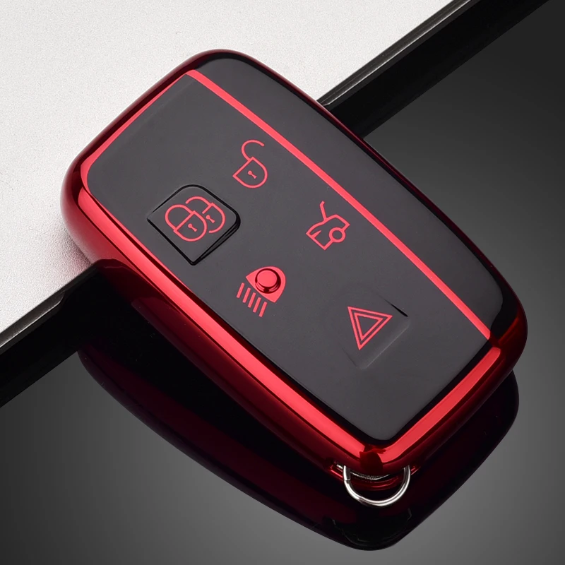Soft TPU Car Remote Key Case Cover Holder Shell Fob For Land Rover Range Rover Sport Evoque Freelander Jaguar XF XJ XE XJL XF key case cover key case car key shell flip key fob shell