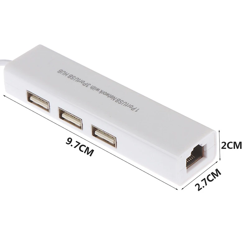 1 шт. USB Ethernet с 3 портами usb-хаб 2,0 RJ45 Lan сетевая карта USB в Ethernet адаптер для ПК USB 2,0 концентратор с USB LAN Драйвером