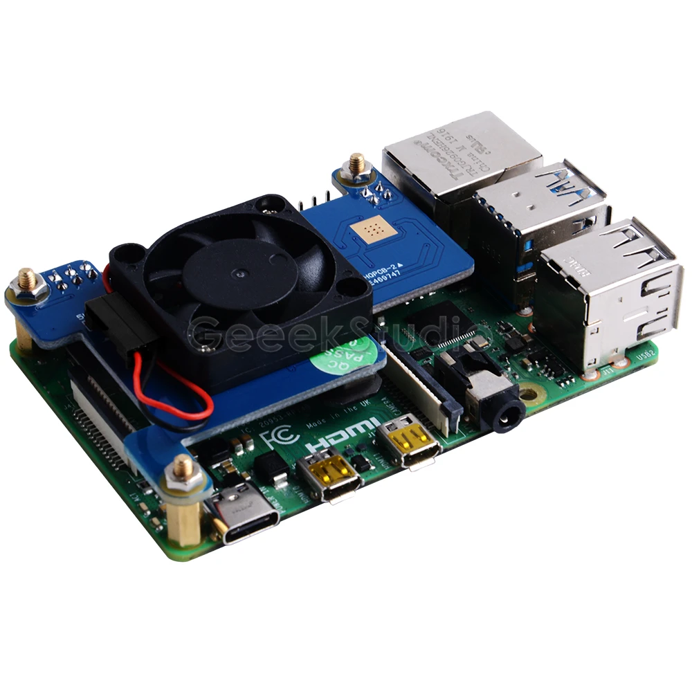 Raspberry Pi PoE HAT модуль питания через Ethernet плата расширения с охлаждающим вентилятором 30x30x7 мм для Raspberry Pi 4B/3B