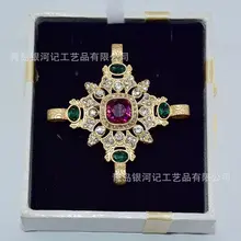 Циндао галактика помните стиль Европа и Америка сплав аксессуары сложное старинное зеленое, в стиле барокко Смола Драгоценный Камень Брошь Belle