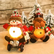 Poupée de noël avec lumière LED, père noël, bonhomme de neige, Elk, longues jambes, arbre de noël, jouet pour enfants, cadeau de nouvel an, ornements de noël