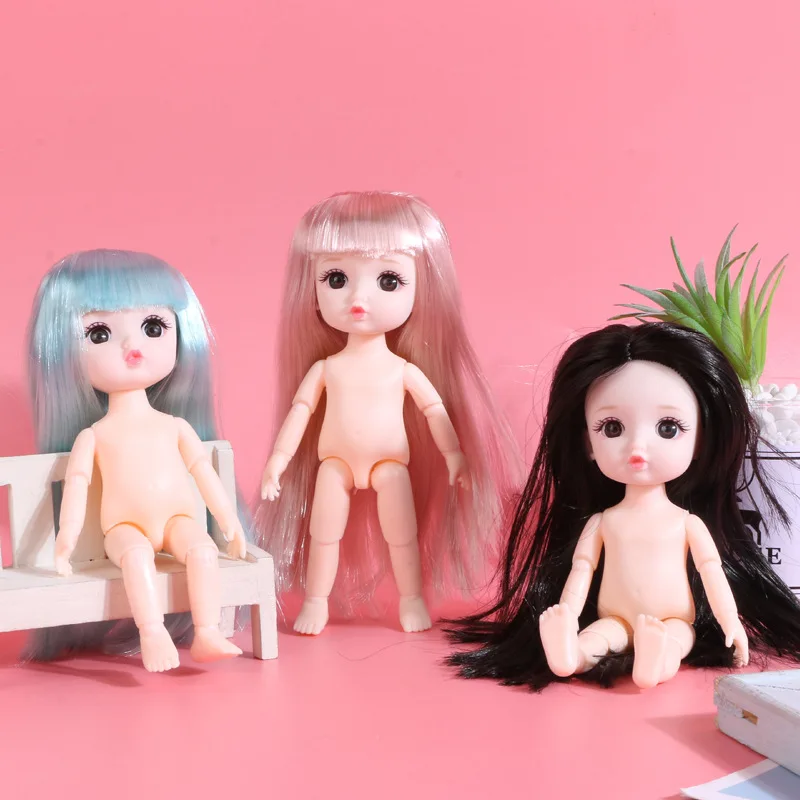 

Новая кукла Bjd 1/12 16 см 13 подвижных суставов 3D глаз поцелуй рот мини детские пластиковые телесные тела модные куклы игрушки для девочек DIY под...