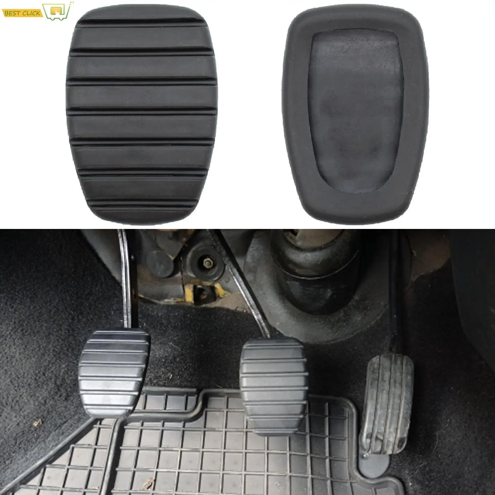 Clutch Rubber-Clutch Brake Pedal Rubber Pad Cover for Renault Megane Laguna Clio Scenic 