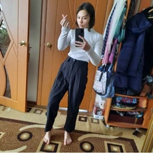 Pants Women Clothing Office-Suit Korean-Trousers Classic Harajuku Yitimoky High-Waist