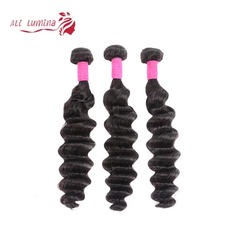 

Ali Lumina Loose Deep Human Hair Bundles Brazilian Hair Weave Bundles Remy Hair Extensions Bundles Natural 8-32 Inches