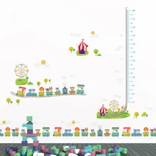 089 обезьяна парк развлечений мультфильм детская комната спальня ТВ фон стены Домашнее улучшение клейкой бумаги наклейки для измерения роста стены