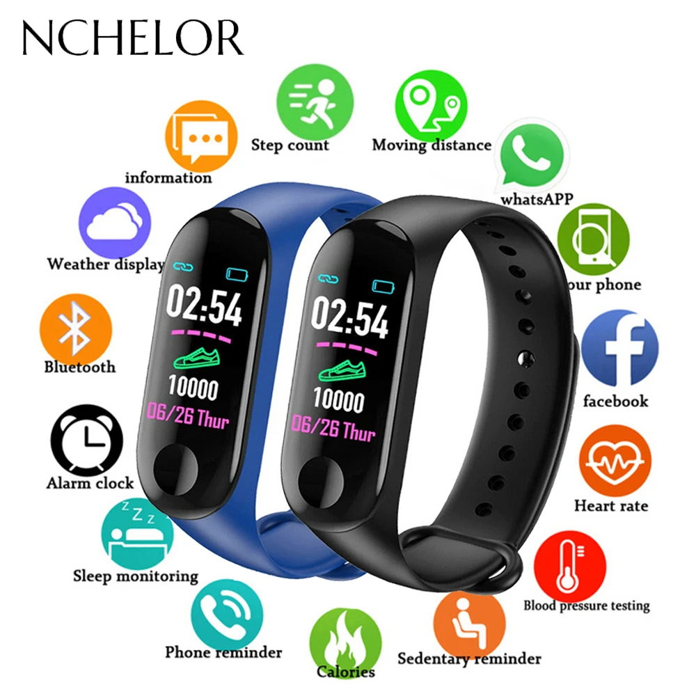 Часы M3 женские с функцией измерения пульса и артериального давления | Наручные