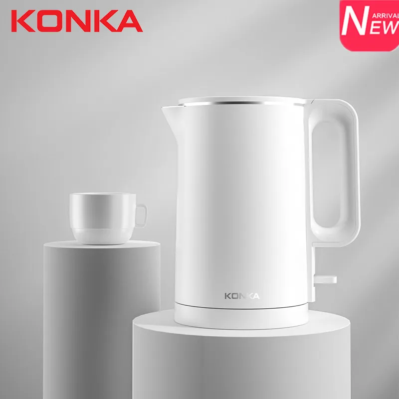 

KONKA 1.7 L Electric Kettle Fast Boiling Household Stainless Steel Smart Instant Heating Electric Water Kettle Auto Power-Off