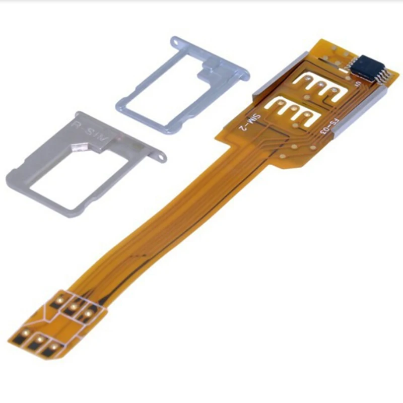 Portable Dual SIM Card Adapter Converer Single Standby Flex Cable Ribbon Smartphone SIM Card Adapter For iPhone 5 5S 5C 1PC